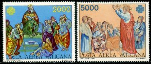 VATICAN Sc#C73-C74 1983 World Communications Year Complete Set Mint OG NH