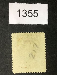 MOMEN: US STAMPS #217 USED  LOT #1355