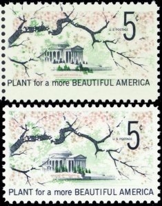 1318, Mint NH 5¢ Black Color Shifted Well Up Error - Stuart Katz