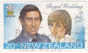 New Zealand 1981 Royal Wedding  20c used SG 1248