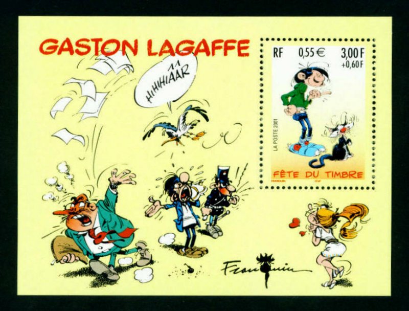 France 2001  -  gaston lagaffe - MNH  Sheet      # 2803a