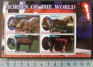 Somalia 2002 horses of the world animals m/sheet MNH #5 