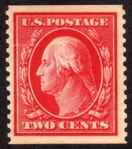 1910, US 2c, MNH, 5mm teart at left, Sc 388