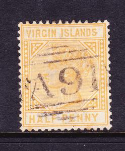 BRITISH VIRGIN ISLANDS 1883-84  1/2d  QV   FU  SG 26