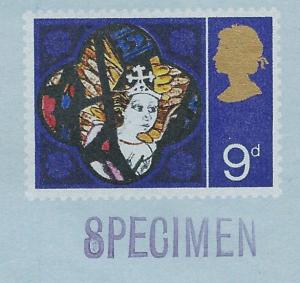 Great Britain  Aerogramme Christmas 1970 SPECIMEN Mint