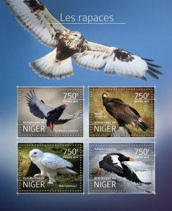 NIGER - 2014 - Birds of Prey - Perf 4v Sheet - Mint Never Hinged