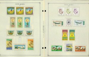 Saudi Arabia 1916-1987 MNH & H in Mounts & Postally Used Hinged on Scott Int.Pgs