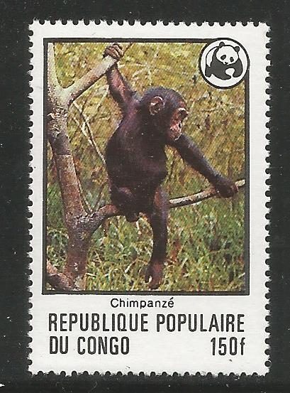 CONGO 456  MNH,  CHIMPANZEE