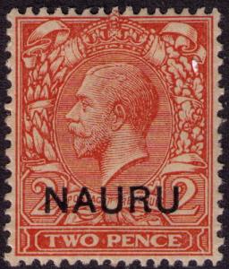 Nauru #  4  MInt  VF VLH  Cat $ 3