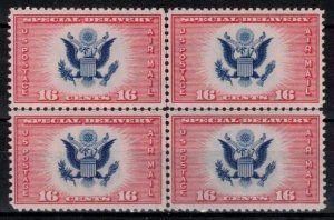 SCOTT  CE2  AIRMAIL SPECIAL DELIVERY  16¢  CENTER LINE BLOCK  MNH SHERWOOD STAMP