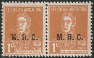 Argentina 1924 Sc OD337 official pair MNH**