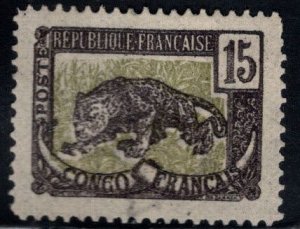 French Congo Scott 40 MH* Leopard stamp