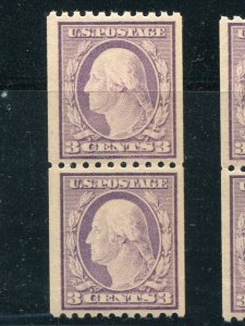 USA  #489  Mint VF NH pair  -  Lakeshore Philatelics