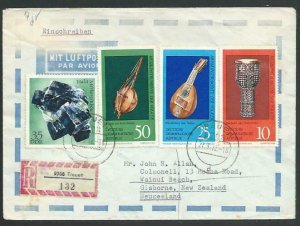 EAST GERMANY 1972 Registered airmail cover to New Zealand..................58012