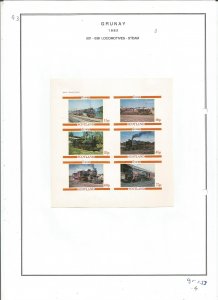 GRUNAY- 1982 - Steam Locomotives - Sheet - Mint Light Hinged - Private Issue