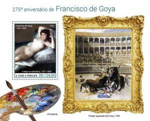 SAO TOME - 2021 - Francisco de Goya - Perf Souv Sheet - Mint Never Hinged