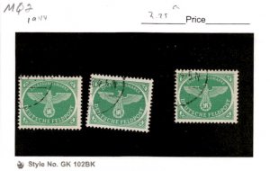 Germany, Postage Stamp, #MQ2 (3 Ea) Used, 1944 WWII Eagle (AK)