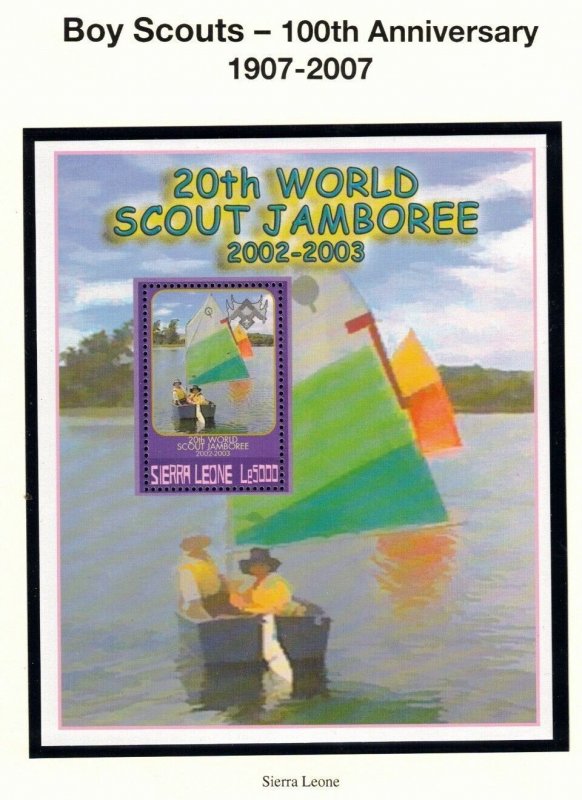 Sierra Leone Sc 2553-4 MNH S/S of 2002 - Boy Scouts -100th Anniversary