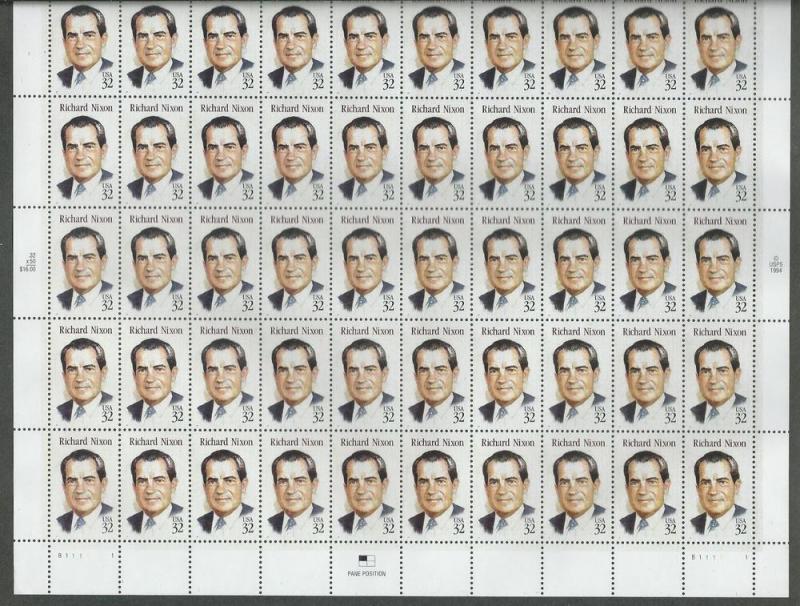 United States  Scott 2955  Sheet  MNH  Richard Nixon