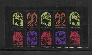 #5420-5423 MNH Spooky Silhouettes forever block of 10