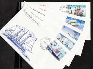 Bermuda. Scott cat. 355-359. 1th Century Sailing Ships. 5 First day covers. ^