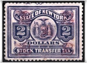 New York State $2.00 Stock Transfer Stamp (Used)