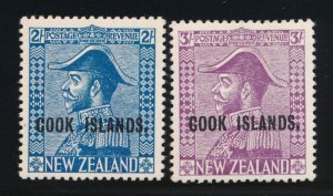 COOK ISLANDS 101-102 MINT F-VF HINGED KGV 