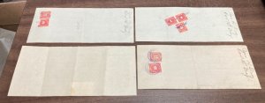 USA 1922-24 PROVIDENCE R.I. FOUR PROMISSARY NOTES W/DOCUMENTARY STAMPS  D292