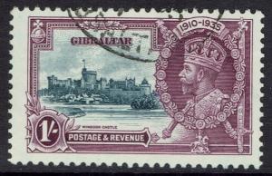 GIBRALTAR 1935 KGV SILVER JUBILEE 1/- USED 