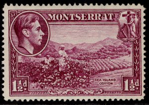 MONTSERRAT GVI SG103a, 1½d purple, M MINT.