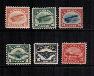 US C1-C6  MH air mail cat $322.00