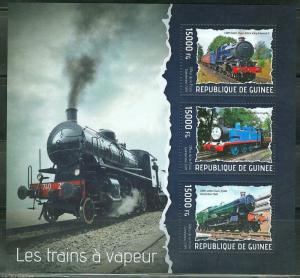 GUINEA  2014 L-2342 THOMAS THE TANKER, KING EDWARD II STEAM TRAIN  SHEET MINT NH