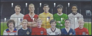 GB, (MS96) 2013 SGMS3474 Mini Sheet, FOOTBALL HEROES, Mint (NH)