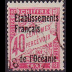 FR.POLYNESIA 1926 - Scott# J5 Numeral Opt. 40c Used