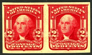 U.S. #320 MINT PAIR OG HR