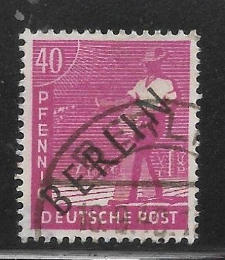 Germany- Berlin - Scott #9N12 - 40pf Red violet, F VF Used - BERLIN OVERPRINT