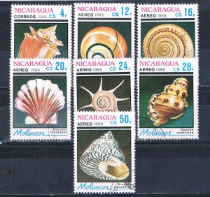 Nicaragua 1919-25 Used set Sea Shells 1988 (MV0207)