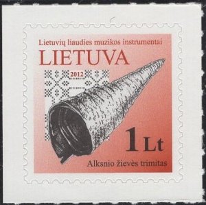 Lithuania 2012 MNH Sc 964 1 l Alder bark trumpet Music Instruments