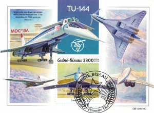 GUINEA-BISSAU 2019 - Airplanes / complete set - sheet+block ( 2 scans)