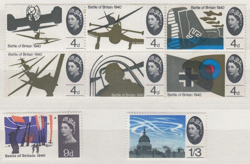 GB QEII 1965 Battle of Britain Set SG671/678 MNH JUL2