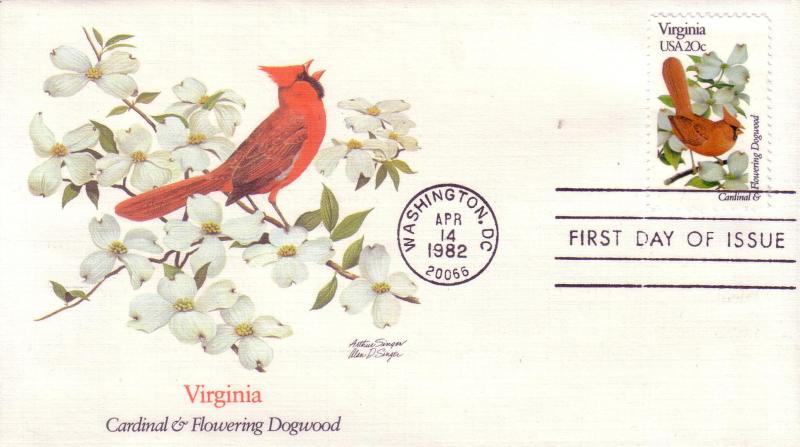 US Sc# 1953 / 2002 FDC's State Birds & Flowers Complete UXZ