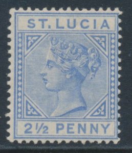 St Lucia 1883-86 SG 33 2½d Blue Die I Wmk Crown CA Mint Hinged