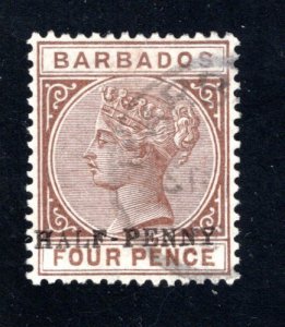 Barbados #69  VF, Used,  CV $6.50 .... 0480043