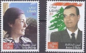 LEBANON- LIBAN MNH - SC# 729-730 P.M. AMINE EL HAFEZ AND MRS. LEILA OSSEIRAN