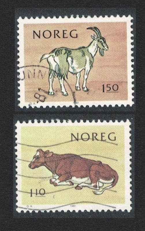 Norway Cow Goat 2v 1981 Canc SG#873-874