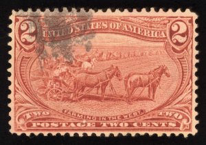 US Scott 286 Used 2c copper red Farming in the West Lot M1101x bhmstamps