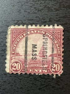 US SC # 698 Used Precanceled Springfield MA