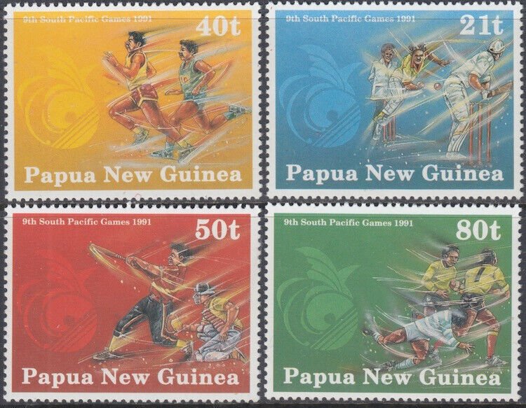 PAPUA NEW GUINEA Sc # 771-4 CPL MNH 1991 SOUTH PACIFIC GAMES