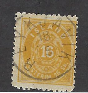 Iceland SC#7 Used VF SCV$625.00....Fill a Great Spot!