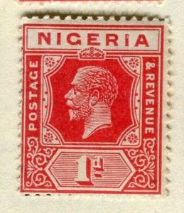 NIGERIA; 1920s early GV issue fine Mint hinged 1d. value